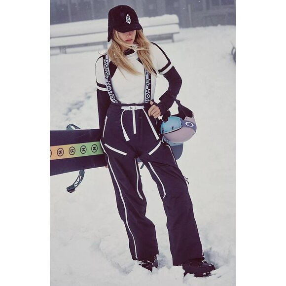 Free People  $498 Blizzard Bliss Shell Overalls Pants Size Small - Picture 1 of 5